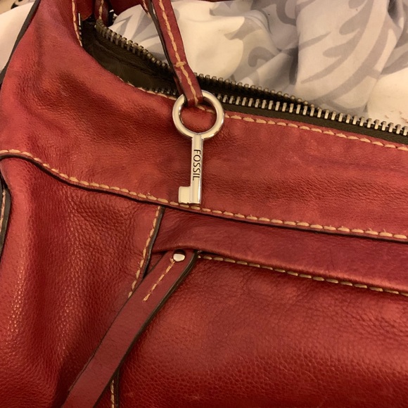 Fossil shoulder bag with matching wallet Red used - Picture 2 of 6